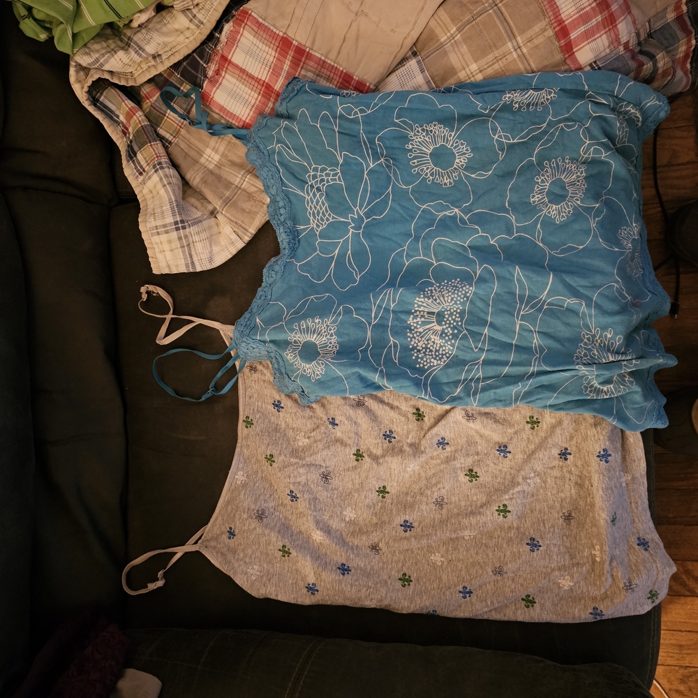 Aeropostale Blue and Gray Camisole Top